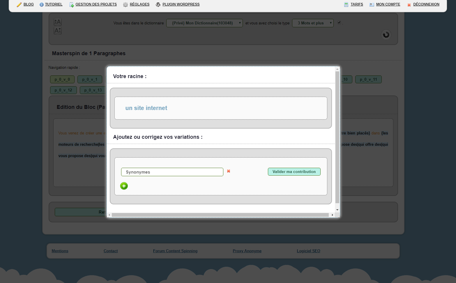 Machine Learning : Ajout de content spinning